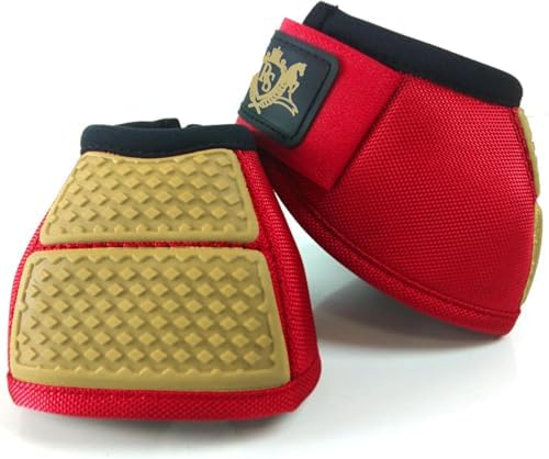 No Turn Gold Line Bell Boots | Prevent Horse From Injury, Superb Protection, Comfort, Professional Kpu Horse Bell Boots Material