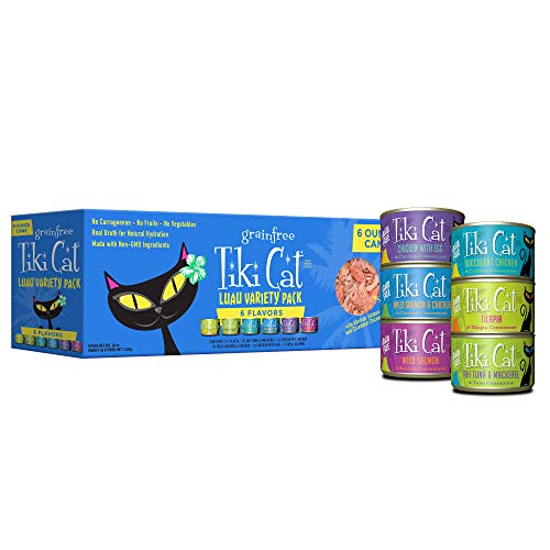 Tiki Cat Luau Variety Pack, Succulent Combinations of Real Shredded Protein in a Rich Flavorful Consumme, Grain-Free Balanced Nu