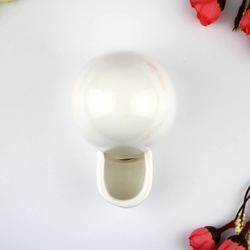 Dahey Drinking Water Feeder Ceramics Slient Bottle Waterer Automatic Small Pets For Hamster Hedgehog Chinchilla Ferret Small Guinea Pig, White, 8Oz