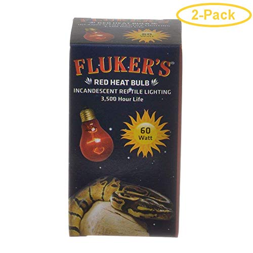 Flukers Red Heat Incandescent Bulb 60 Watt  Pack of 2