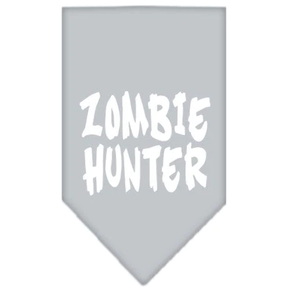Halloween Pet and Dog Bandana Screen Printed, &quot;Zombie Hunter&quot; Bright Pink Small