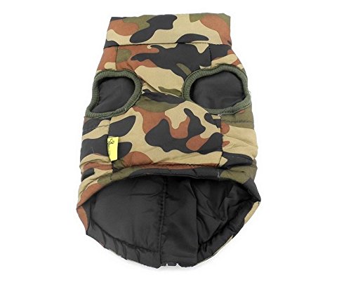 Smalllee_Lucky_Store New Various Pet Cat Dog Soft Padded Vest Harness Small Dog Clothes Green Camouflage, Model:Bfl049-Green-Xs,