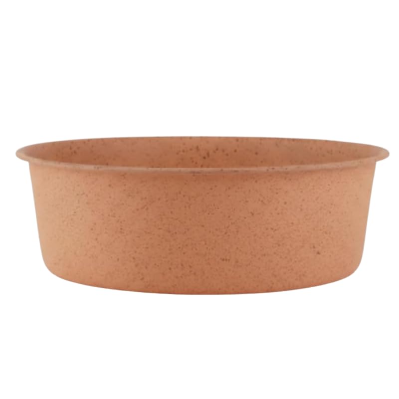 Pawpourri Peach Speckle AntiSkid Stainless Steel Water And Food Feeding Bowl For Dogs & Cats | Easy To Clean Pet Feeder (Peach,