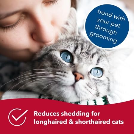 Coastal Pet Safari Cat Shedding Comb - Prevents Hairballs - Daily-Use Cat Deshedding Brush - For Cats With Short And Long Hair - One Size