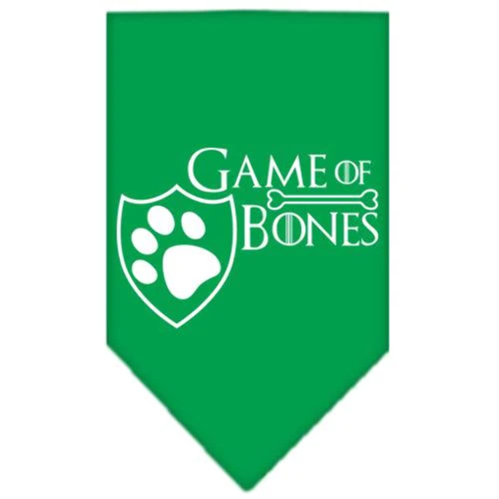 Mirage Pet Products Game of Bones Screen Print Bandana, Black, Small
