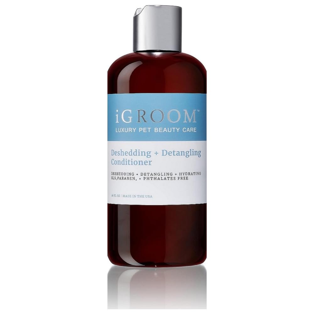 iGroom Deshedding & Detangling Dog Conditioner, Luxury Pet Beauty Care, Loosen Tangles + Unwanted Undercoat, Adds Shine + Volume