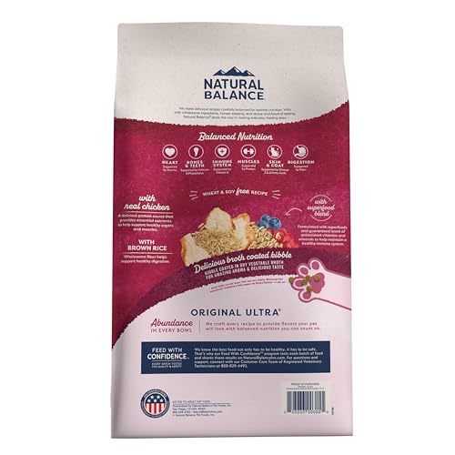 Natural Balance Original Ultra Dry Cat Food, Chicken Meal & Salmon Meal Recipe, Whole Body Health for Kittens to Adult Cats, 6 P