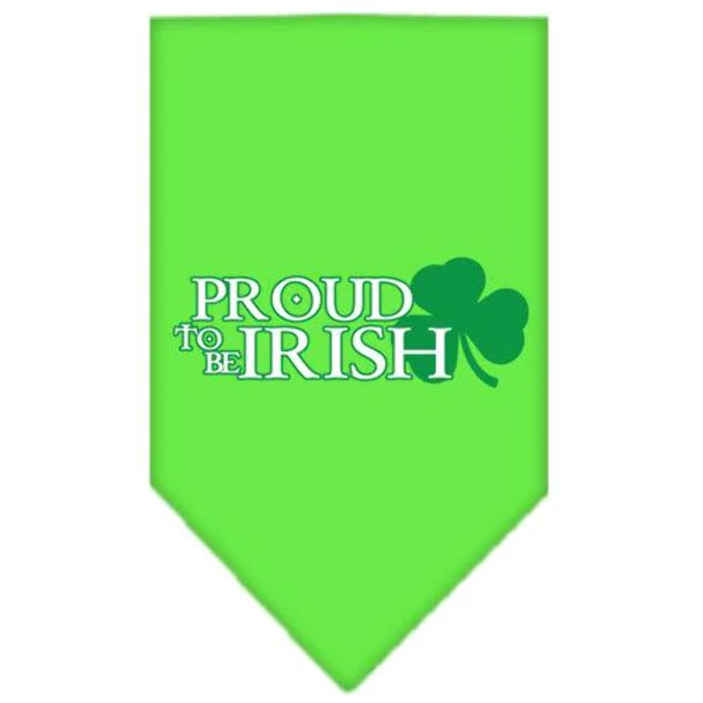 Pet and Dog Bandana Screen Printed, &quot;Proud To Be Irish&quot; Light Pink Large