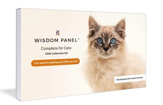Wisdom Panel Complete: Comprehensive Cat DNA Test for 45 Health Genetic Health Conditions | 70+ Breeds and populations | 25+ Tra