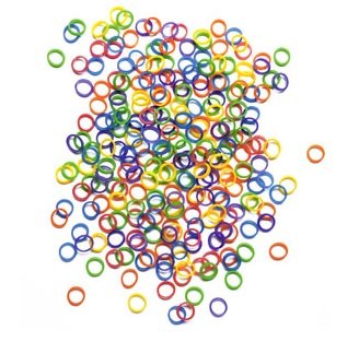 Downtown Pet Supply - Orthodontic Rubber Bands - Orthodontic Elastics - Rubber Bands For Braces - Hair Ties Or Pet Hair Elastics - Dreadlocks & Braid Accessories - 1/4 In - Multi-Colored - 100 Pack