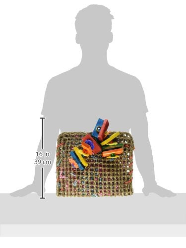 A&E CAGE COMPANY 001407 Happy Beaks Vine Mat Forage Pouch Bird Toy Multi, Medium