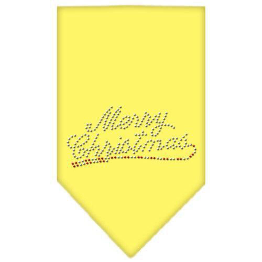Mirage Pet Products Merry Christmas Rhinestone Bandana, Small, Bright Pink