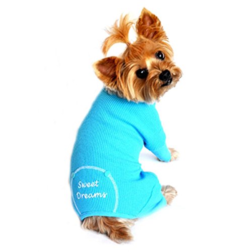Doggie Design Blue Sweet Dreams Thermal Pajamas L