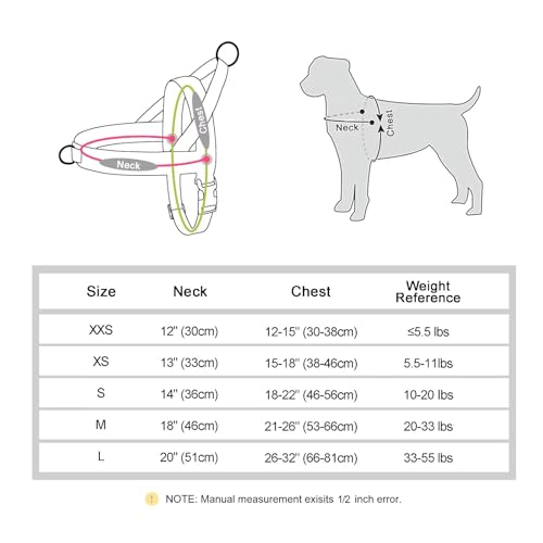 Didog Soft Flannel Padded Dog Vest Harness, Escape Proof/Quick Fit Reflective Dog Strap Harness,Easy For Training Walking,Black M Size