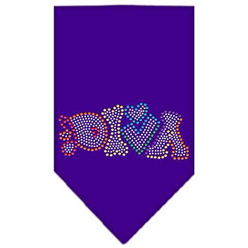 Mirage Pet Products 67-98 LGNV Technicolor Diva Rhinestone Navy Print Bandana, Large