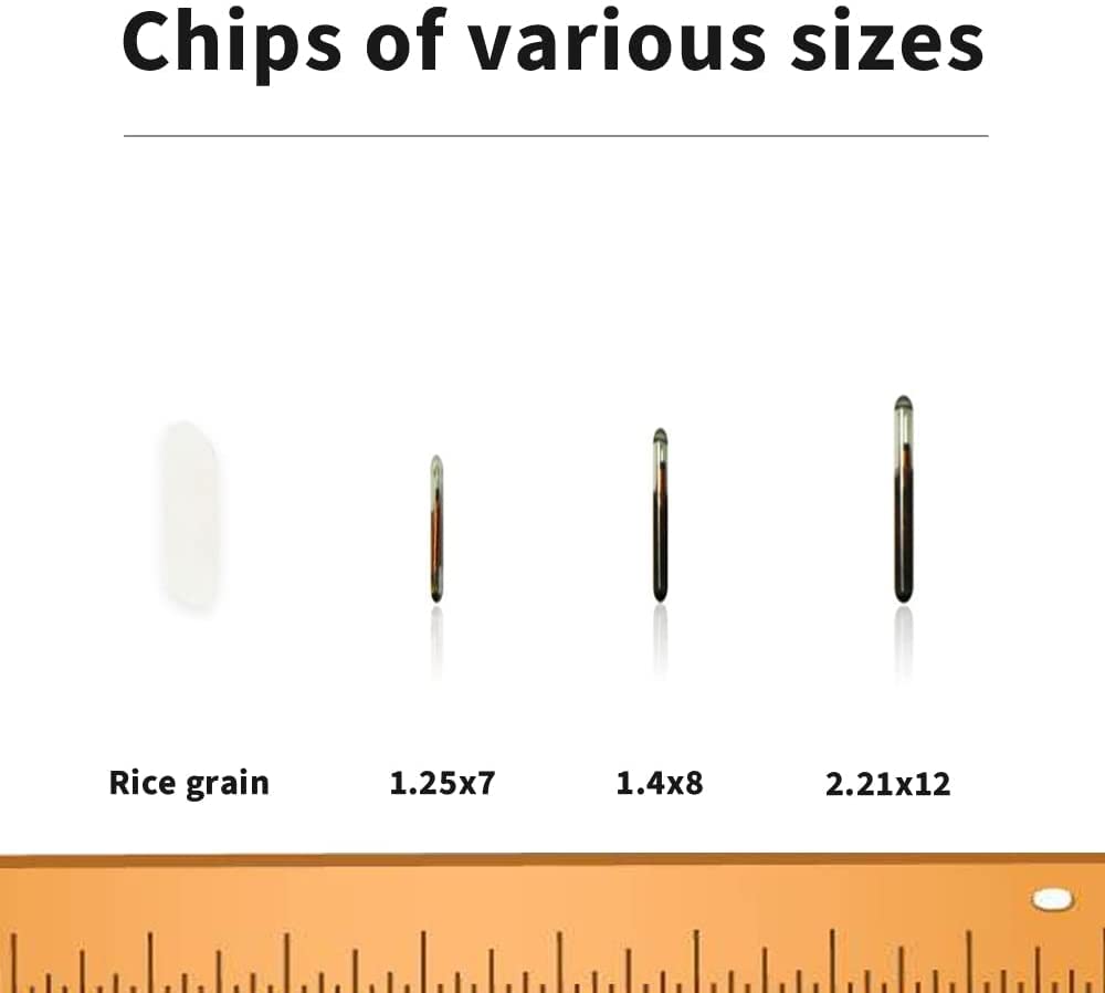 Isenvo Pet Microchips 134.2Khz Registration Animal Implant Chip Fdx-B Pet Id Microchip For Dog Cat Cow Pig Rabbit Pigeon Fish (1