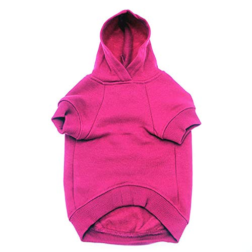 Zack & Zoey Basic Hoodie For Dogs, 12' Small, Raspberry Sorbet