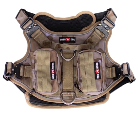 Boss Dog Tactical Harness, Camo, Medium