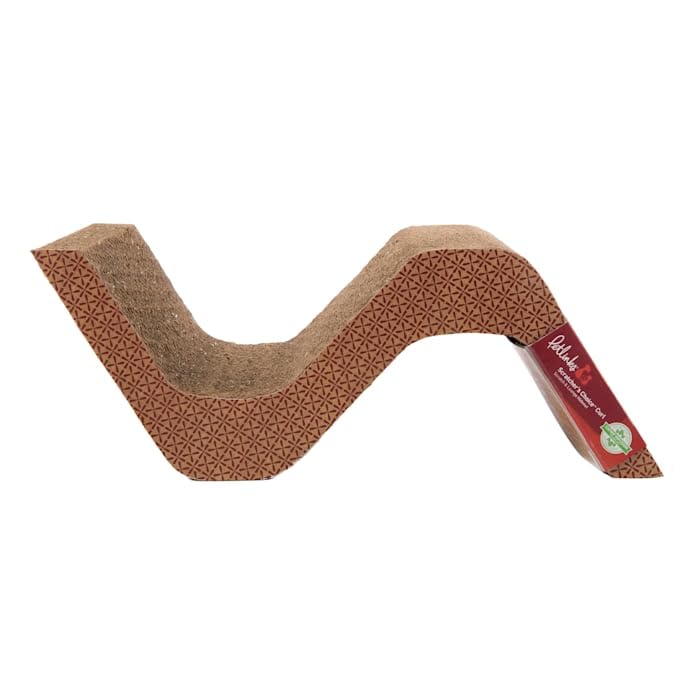 Petlinks Scratchers Choice+ Corrugated Cat Scratch Pad Catnip Infusion Technology - Brown Double Wide