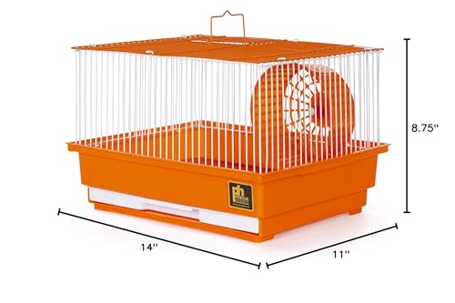 Prevue Pet Products Single-Story Hamster And Gerbil Cage, Orange