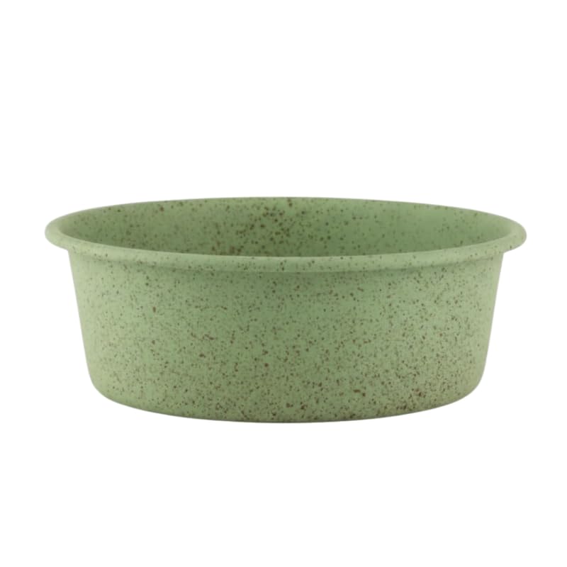 Pawpourri Green Speckle AntiSkid Stainless Steel Water And Food Feeding Bowl For Dogs & Cats|Easy To Clean Pet Feeder (Green, 1