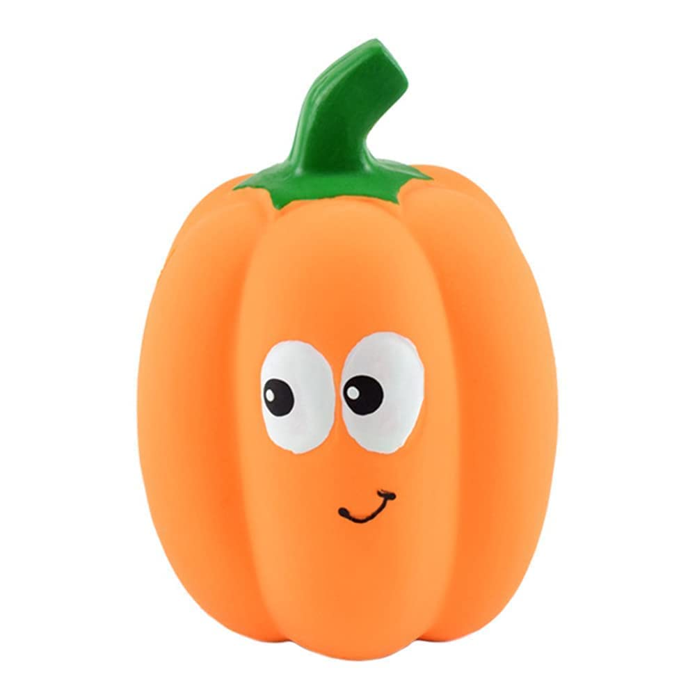 Petlicious & More Latex Squeaky Toy For Puppies & Dogs I Interactive Toy I Pumpkin Toy For Dogs & Puppies (Pack Of One)
