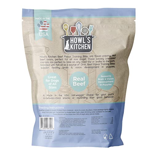 Howls Kitchen Dog Treats, Training Bites, Beef