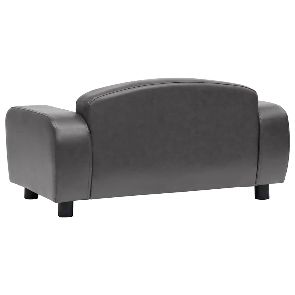vidaXL Dog Sofa Gray 31.5x19.7x15.7 Faux Leather