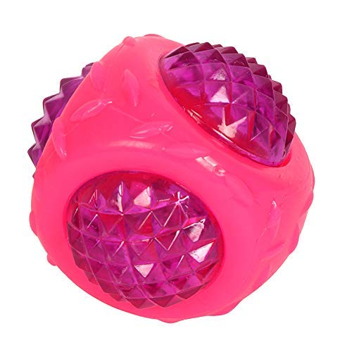Psk Pet Mart NonToxic Teething And Training Lighting Ball With Sound Good For Puppies & Adult DogS