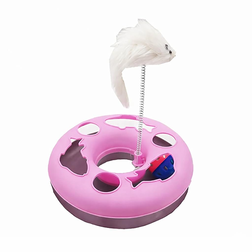 Kittupet Cat Toys For Indoor Cats  Interactive Roller Track Cat Toy With Balls, Catnip Spring & Teaser Mouse | Kitten Exercise 