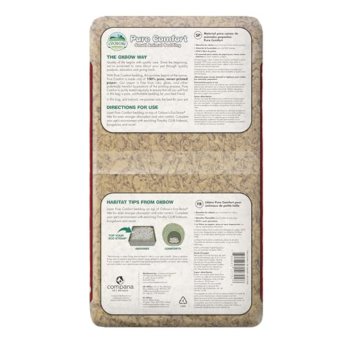 Oxbow Pure Comfort Small Animal Bedding - Odor & Moisture Absorbent, Dust-Free Bedding For Small Animals - Natural, 28 Liter Bag