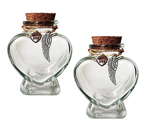 Fight Club 2 Set Memorial Bottle For Pet Hair,Pet Fur Memorial Fur Keepsake,Clear Dog Cat Keepsake Fur,Pet Memorial Urn Glass Bo