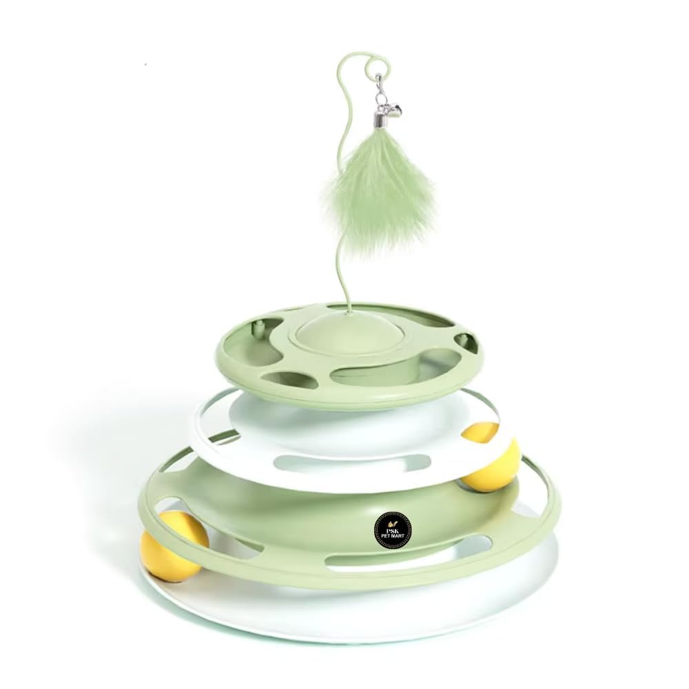 Kittupet Cat Toys Roller 4Level Turntable For Indoor Cats, Self Play Cat Toy With Colorful Balls, Interactive Kitten Puzzle Toy