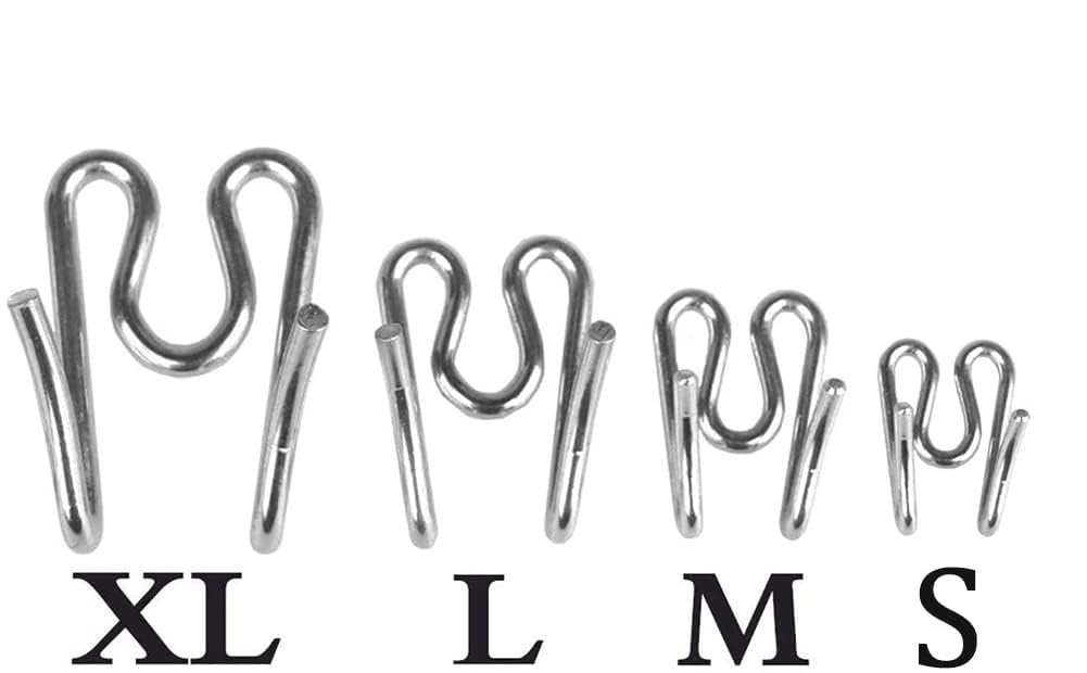 Darkyazi Durable Pinch Collar Stainless Steel Dog Adjustable Pet Training Collar For Medium Large Dogs (Large (2 Pack), Silver)