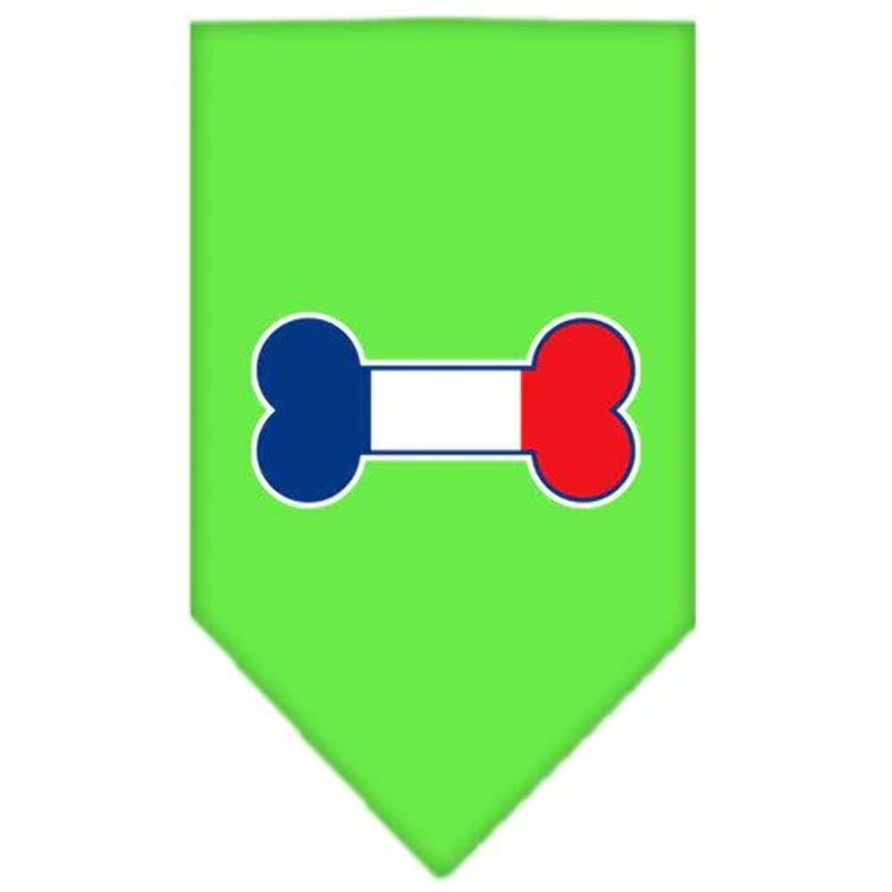 Mirage Pet Products Bone Flag France Screen Print Bandana for Pets, Small, Navy Blue