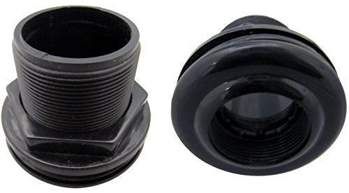 2 Pack - 1.5' Threaded/Slip Bulkhead (Am Brand) - 2' 1/2' Hole Diameter Required.