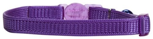 Coastal Pet Safe Cat Adjustable Snag-Proof Nylon Breakaway Collar, Adjust 8'' To 12'', Purple.