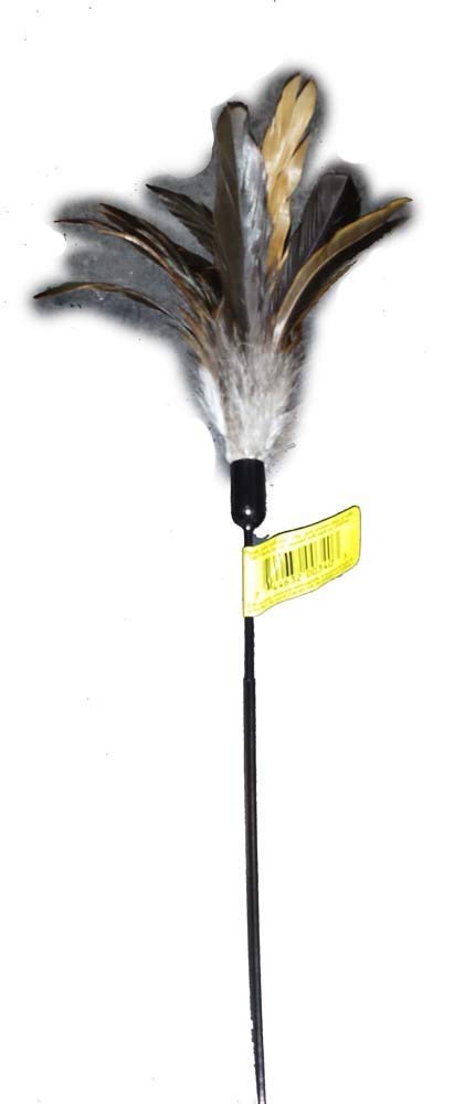 Cats Claw Teaser Small Fluffy Feathers, Approx 24 In.