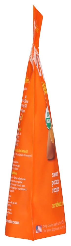 Rileys Organics - Sweet Potato - 5 oz Small Biscuits - Human Grade Organic Dog Treats - Resealable Bag