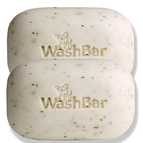 Washbar Natural Dog Soap Bar - Natural Dog Shampoo Bar And Dog Shampoo For Smelly Dogs With Sensitive Skin, Easier To Use Than Liquid Pet Shampoo With No Plastic Bottle Waste, 2-Pack