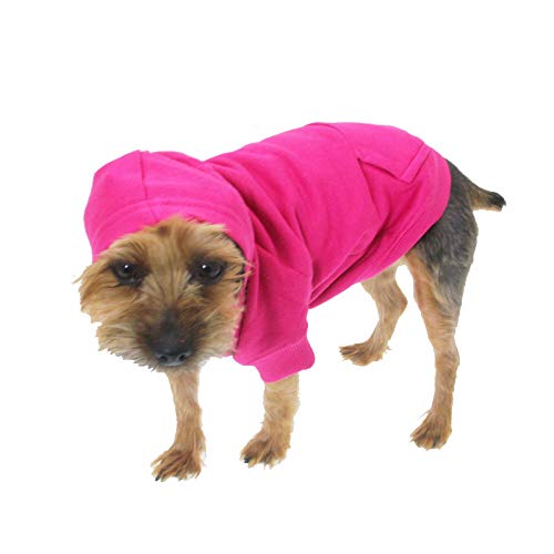 Zack & Zoey Basic Hoodie For Dogs, 12' Small, Raspberry Sorbet