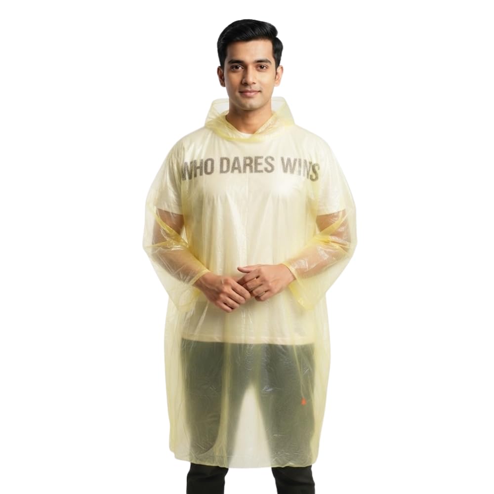 Drumstone (    Pocket Size Disposable Raincoat Waterproof Rain Card, UltraCompact Hooded Emergency Rain Poncho For Travel, Biki