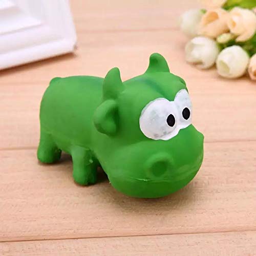 Petlicious & More Latex Material Animal Figure Toy Puppy Toy Squeaky Toy Small Dog Toy  Cow