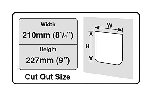 Cat Mate Large 4-Way Cat Door For Large Cats And Small Dogs With Magnetic Catch And Durable, Rigid Flap - Brown