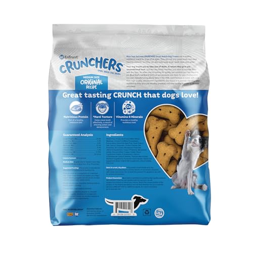Blue Seal Kent Entrust Crunchers - Medium Dog Treats, Original Recipe - Crunchy Oven Baked Biscuits with Premium Ingredients, He