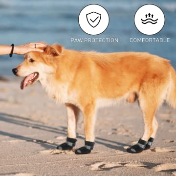 Waterproof Dog Shoes For Large Medium Dogs - Winter Snow Dog Booties Paw Protection With Adjustable Straps Rugged Anti-Slip Sole - Hiking Outdoors Pet Boots Paw Protectors Comfortable