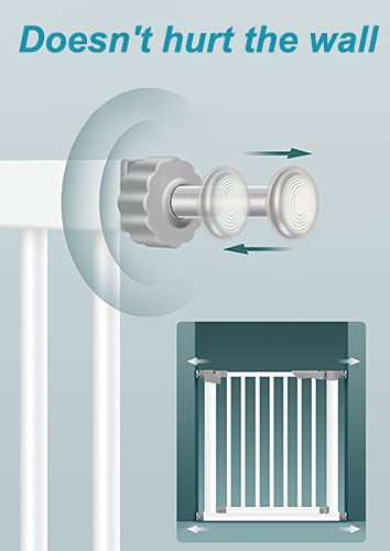 4Pcs Universal Baby Gate Threaded Spindle Rod, M8 (8Mm) Replacement Bolt Part For Baby & Pet Pressure Mounted Safety Gates, Extra Long Baby Tension Gate Extender (White)