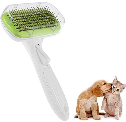 PSK PET MART Pets Grooming & Cleaning Slicker Brush Self Cleaning Hair Brush for Puppies & Dogs/Cats  Color May Vary