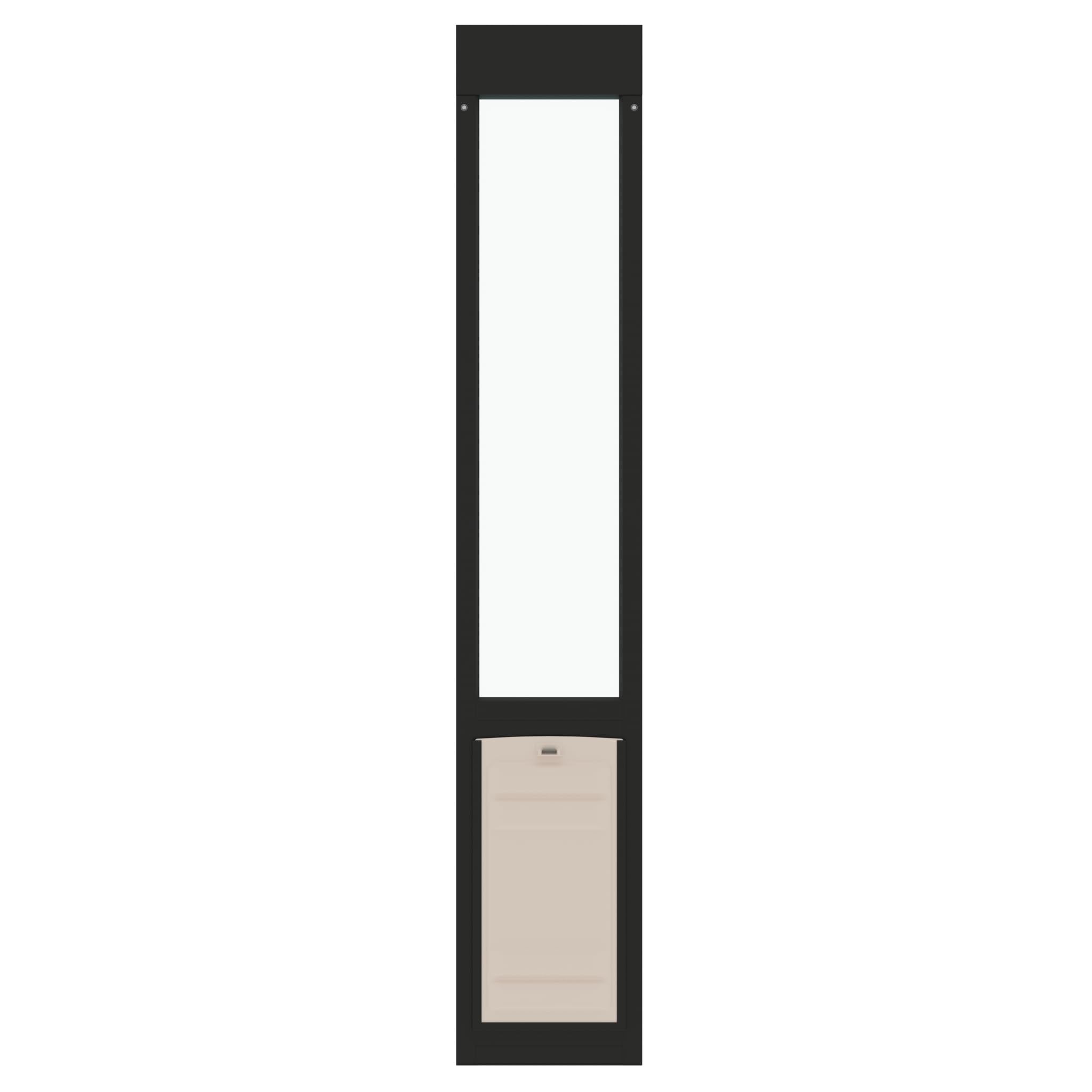 Liberty Pet Door For Sliding Glass Door | Aluminum Frame With Closing Cover | For Home & Rentals | Clear Glass | Black, Large Fl