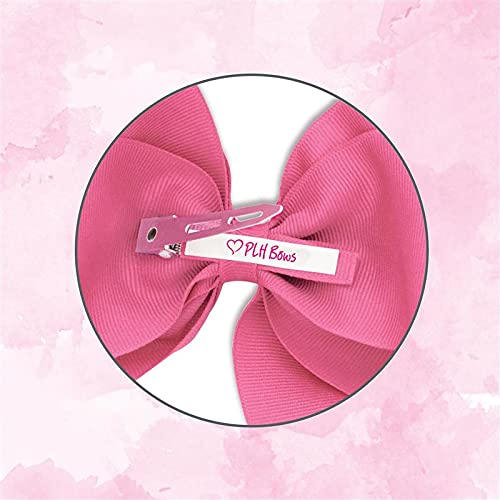 Plh Small Front Tail Organza And Grosgrain Overlay Bow